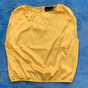 Satin Yellow Blouse! Worn once. Excellent condition.